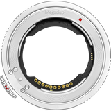 Adaptor Megadap Sony E la Nikon, inel metalic argintiu cu contacte aurii