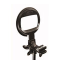 Black softbox mounting adapter with support ring and clamp bracket