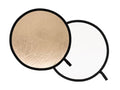 95cm Sunfire/white reflector panel with black frame, two-sided circular design