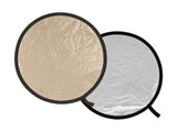 95cm Sunlite/Softsilver reflector panel, beige and silver face with black rim