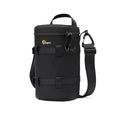 Geantă Lowepro pentru obiectiv, neagră, cu bretea și buzunar cu fermoar
