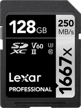 LEXAR CARD MEMORIE SILVER SDXC 1667X UHS-II V60 R250 / W120 128 GB - View 1