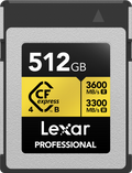Lexar CFexpress Type B 512GB card, 3600MB/s read, 3300MB/s write
