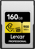 160GB CFexpress Type A card, 900 MB/s read, 400 write (Professional).