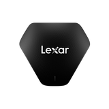 Cititor de carduri LEXAR 3-în-1, carcasă gri cu logo central