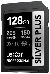 Lexar SDXC Professional SILVER Plus 1066x UHS-I/U3/A2/4K R205/W150 (V30) 128GB - View 1