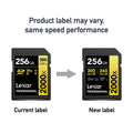 256GB SDXC Pro 2000X UHS-II memory card with 300/260 MB/s V90 label