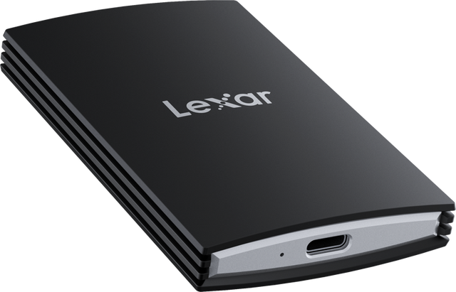Lexar SL700 portable SSD, black armor case with USB-C port