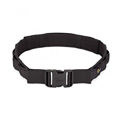 Black utility belt with padded strap and adjustable buckle