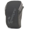 Husă pentru accesorii Lowepro Dashpoint 10, gri închis, formă cilindrică, cusături vizibile