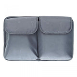 GearUp L cable organizer, dark gray double-fold pockets with stitched edges