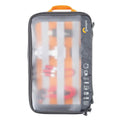 GearUp L cable organizer, dark gray zip pouch with orange top handle loop