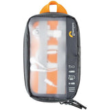 Organizator cabluri Lowepro GearUp S, gri închis, mâner portocaliu, fermoar