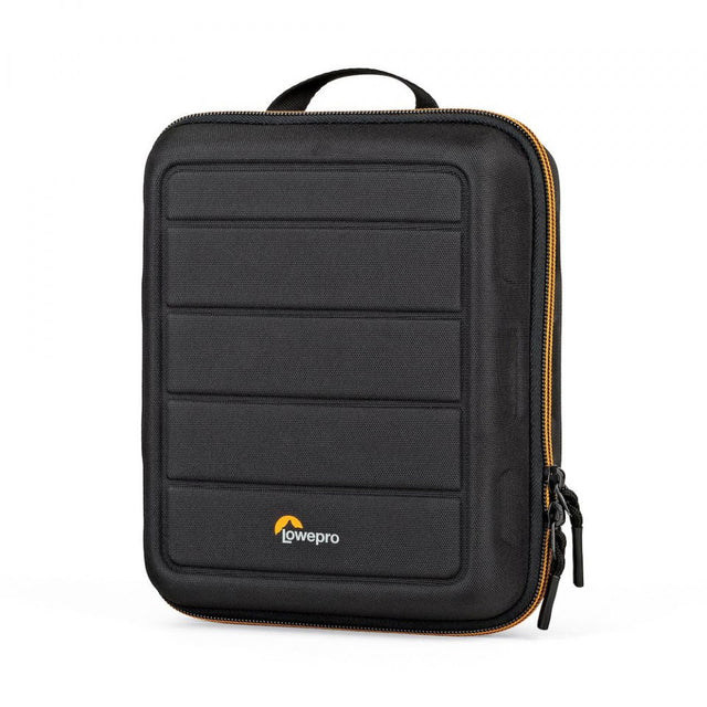Husă dură neagră Lowepro pentru GoPro, cu mâner și compartimentare frontală