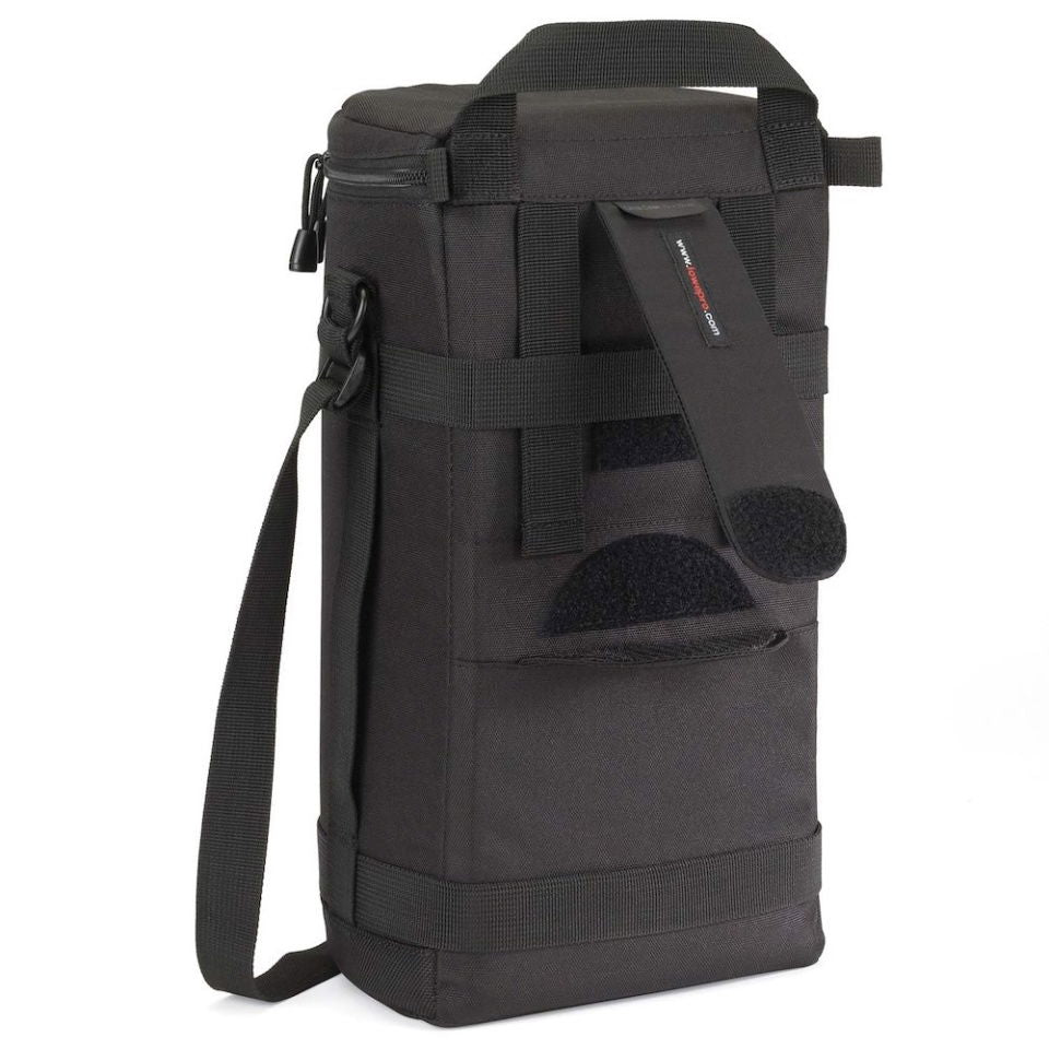 Husă obiectiv 13×32 cm, spate cu curea reglabilă și curelușă de fixare