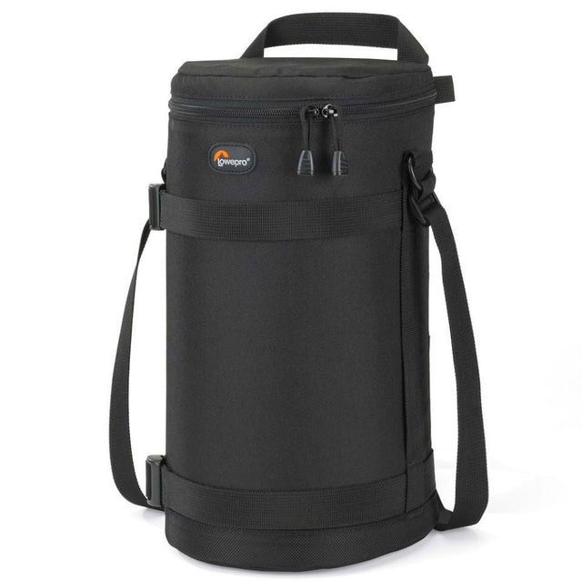Husă obiectiv 13×32 cm, neagră, fermoar și bretea de umăr