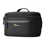 Convertible travel backpack front panel with zip pocket and carrying handle, black fabric