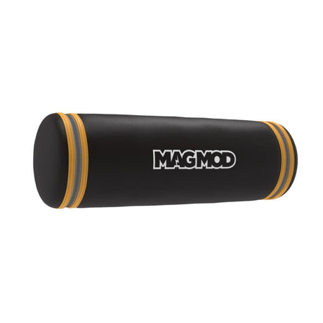 MagBox small case, black cylinder with yellow edge rings and MAGMOD logo