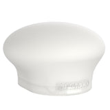 White MagSphere 2 flash diffuser dome with embossed logo on the front
