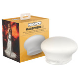 MagMod MagSphere 2 magnetic flash diffuser, white dome and included packaging