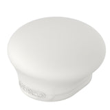 White rounded MagSphere 2 flash diffuser view with embossed side logo