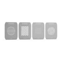 Gray MagMask pattern cards: Orbs, Wave, Dots, Dream designs