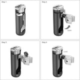 Adjustable side handle assembly steps: open, lock, and mounting
