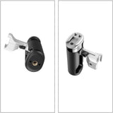 Mounting handle underside with ball-joint arm and rotating base plate