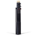 3-piece tripod set with black legs and gold mounting plate, compact folding design