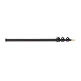 Camera boom pole, 4 sections, black rod with mounting clips on the side end