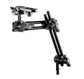 2-section articulated camera arm with clamp, black metal