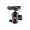 Black tripod head with Arca-style top plate and red control button