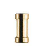 Metal tripod adapter sleeve, 1/4" to 3/8" threads, dual female/female