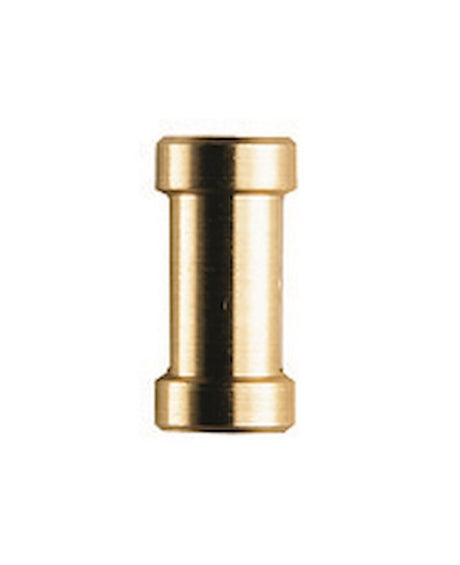 Metal tripod adapter sleeve, 1/4" to 3/8" threads, dual female/female