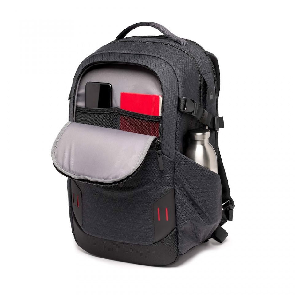 Rucsac foto Manfrotto Backloader S negru, buzunar frontal cu husă și fermoar