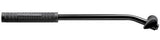 Black tripod video handle with textured grip and curved support arm