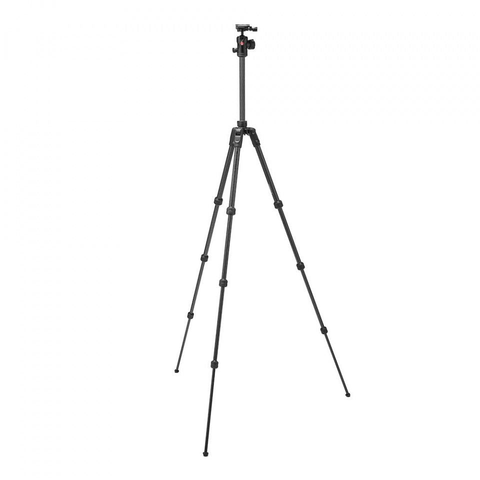 Tripod standing tall with fully extended legs and top mounting plate