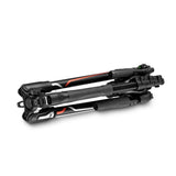 Tripod folding legs and center bar, black with red stripe detail