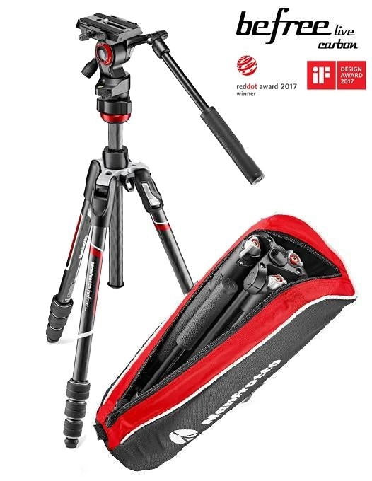 Manfrotto Befree Live Kit Trepied Video Carbon Twist - View 1