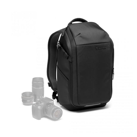 Manfrotto Compact III camera backpack, dark gray/black, front zip and carry handle