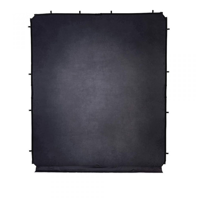 Dark gray photo backdrop panel with black edge loops, 2 x 2.3 m