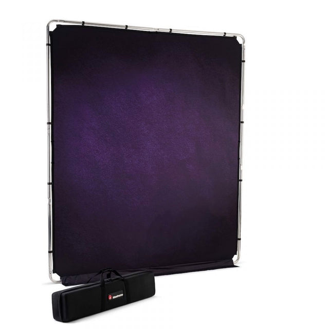 Fundal foto 2x2,3 m aubergine cu cadru metalic, panou textil