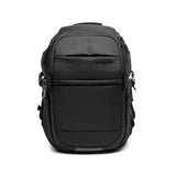 Fast 3 camera backpack front view, black zippered compartments and shoulder straps