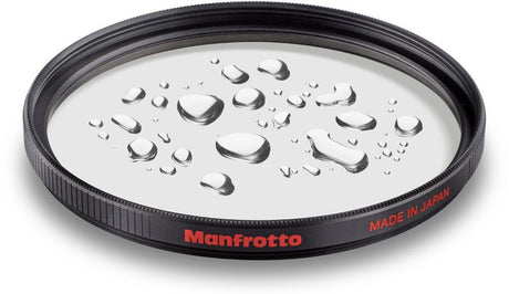ND500 neutral density filter, top view with water-drop pattern and “Made in Japan”