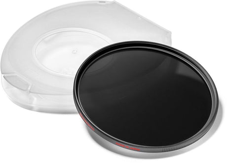 ND500 Slim 62mm neutral density filter with white protective case and black glass