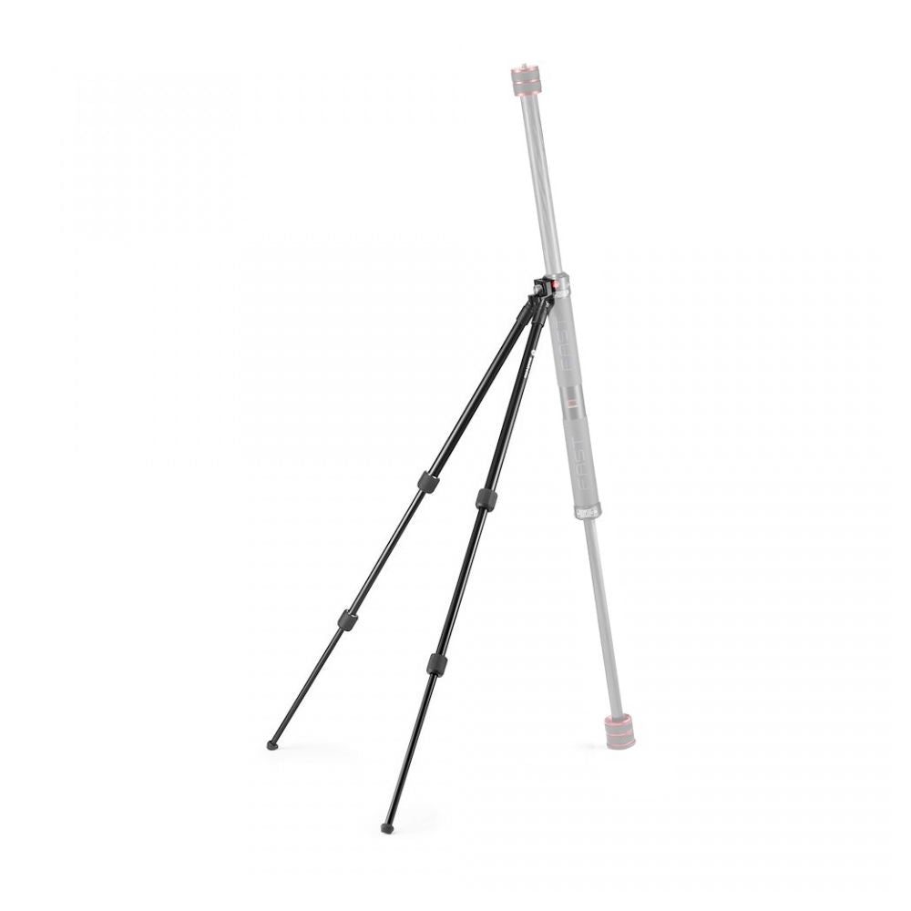 Trepied picioare telescopice pentru boom, cadru negru și tuburi gri