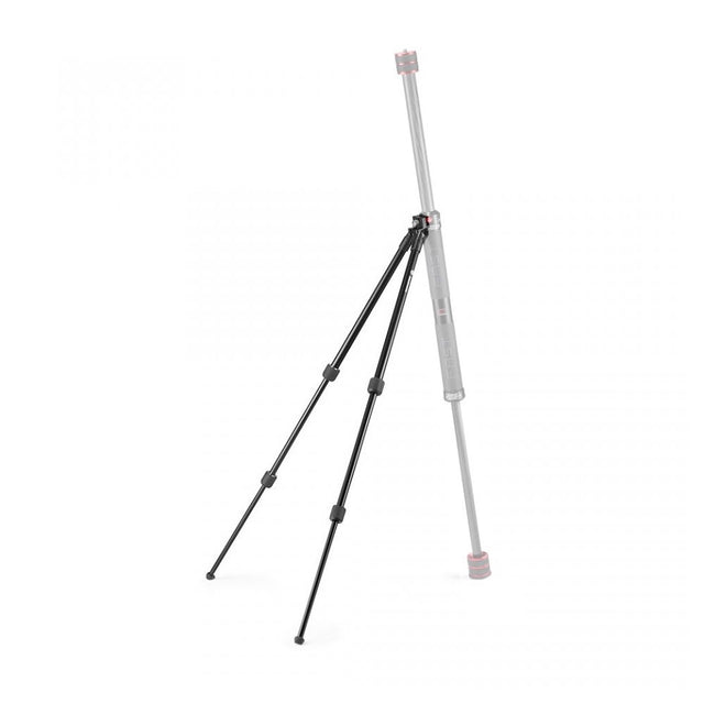 Trepied picioare telescopice pentru boom, cadru negru și tuburi gri