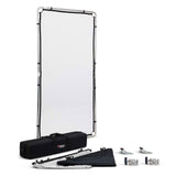 1.1 x 2m scrim frame with white diffuser panel, storage case, and mounting hardware