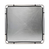 Square scrim frame with translucent gray diffusion fabric panel