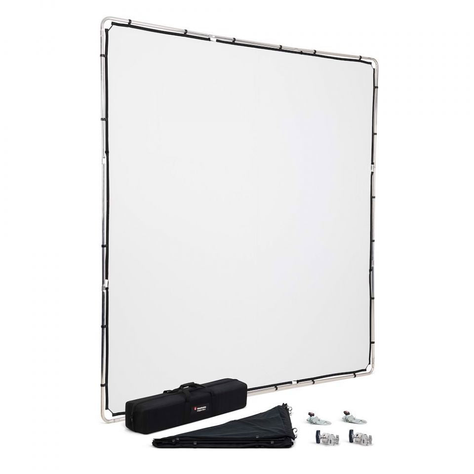2.9x2.9m scrim kit with white diffusion panel, frame, case and clamps